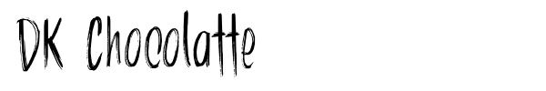 DK Chocolatte font preview
